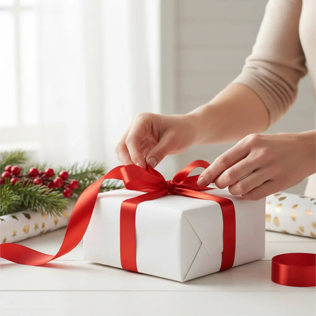 Eleganza Poly Ribbon 50mm x 91m (100yds) Radiant Red - Why Not Shop