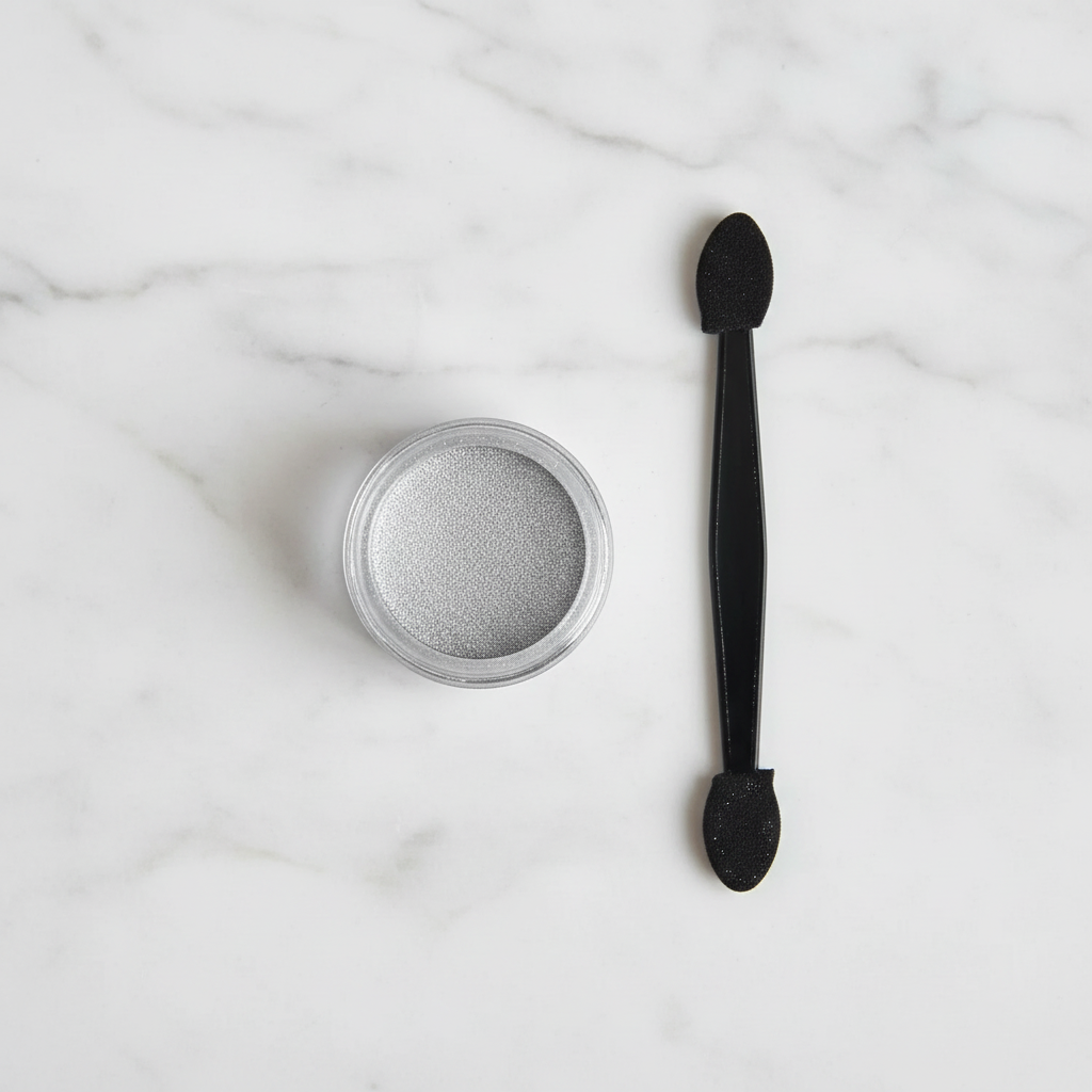 Technic Asteroid Mirror FX metallic chrome nail pigment pot on white marble surface