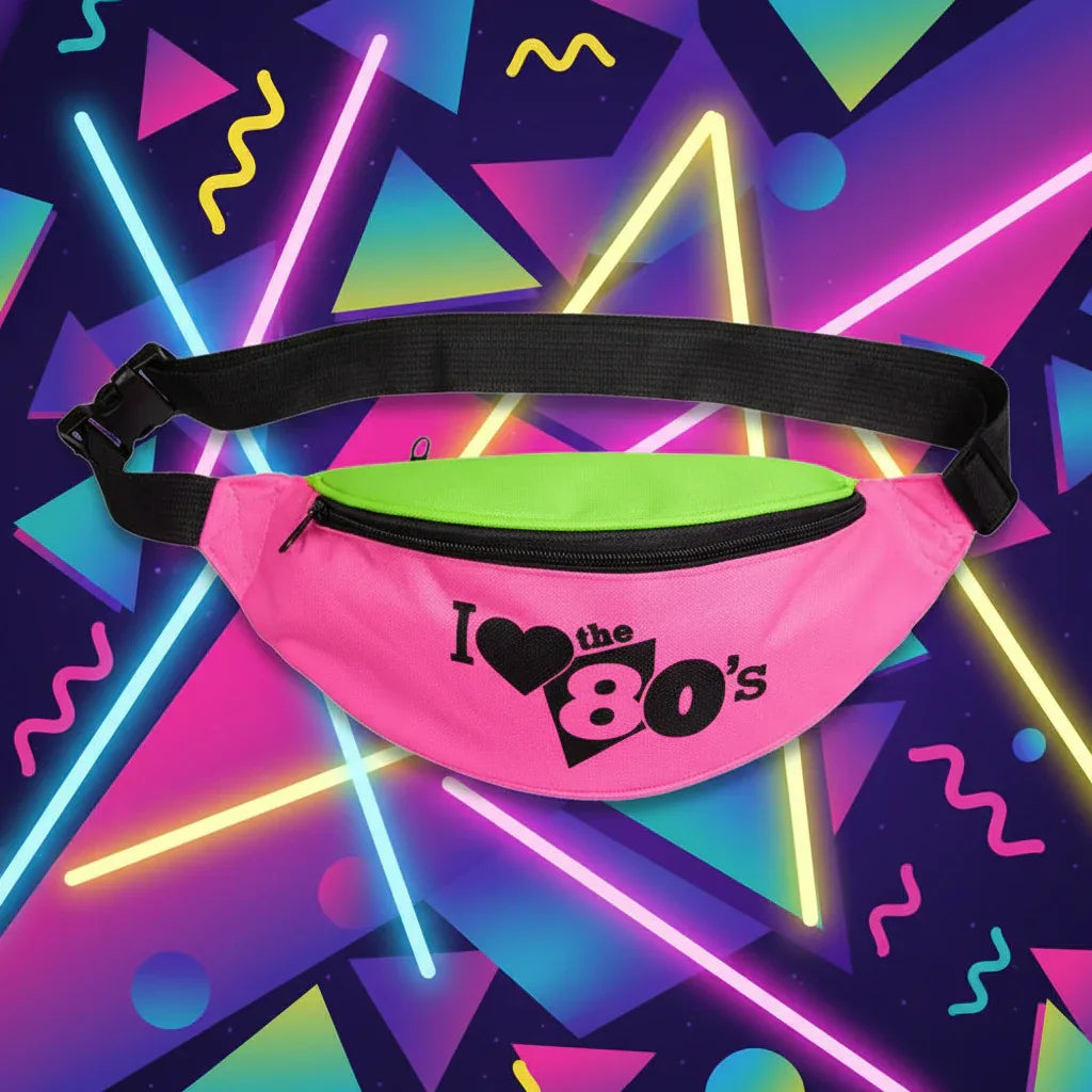 Wicked Costumes 80's Retro Neon Bum Bag - Adjustable Festival Waist Pack - Why Not Shop