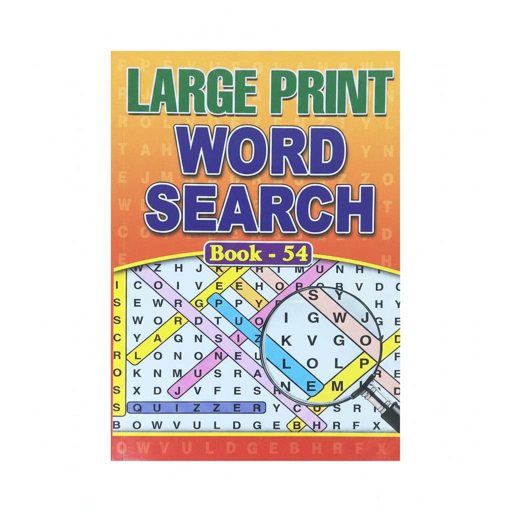Large Print Word Search Books 72 Puzzles on a clean white background - Why Not Shop