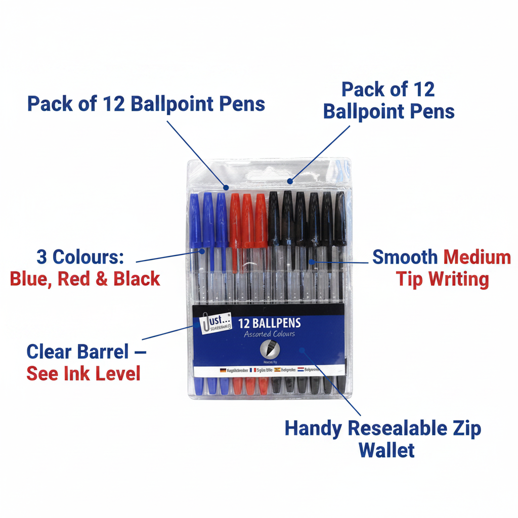 Tallon 12 Assorted Ballpoint Pens