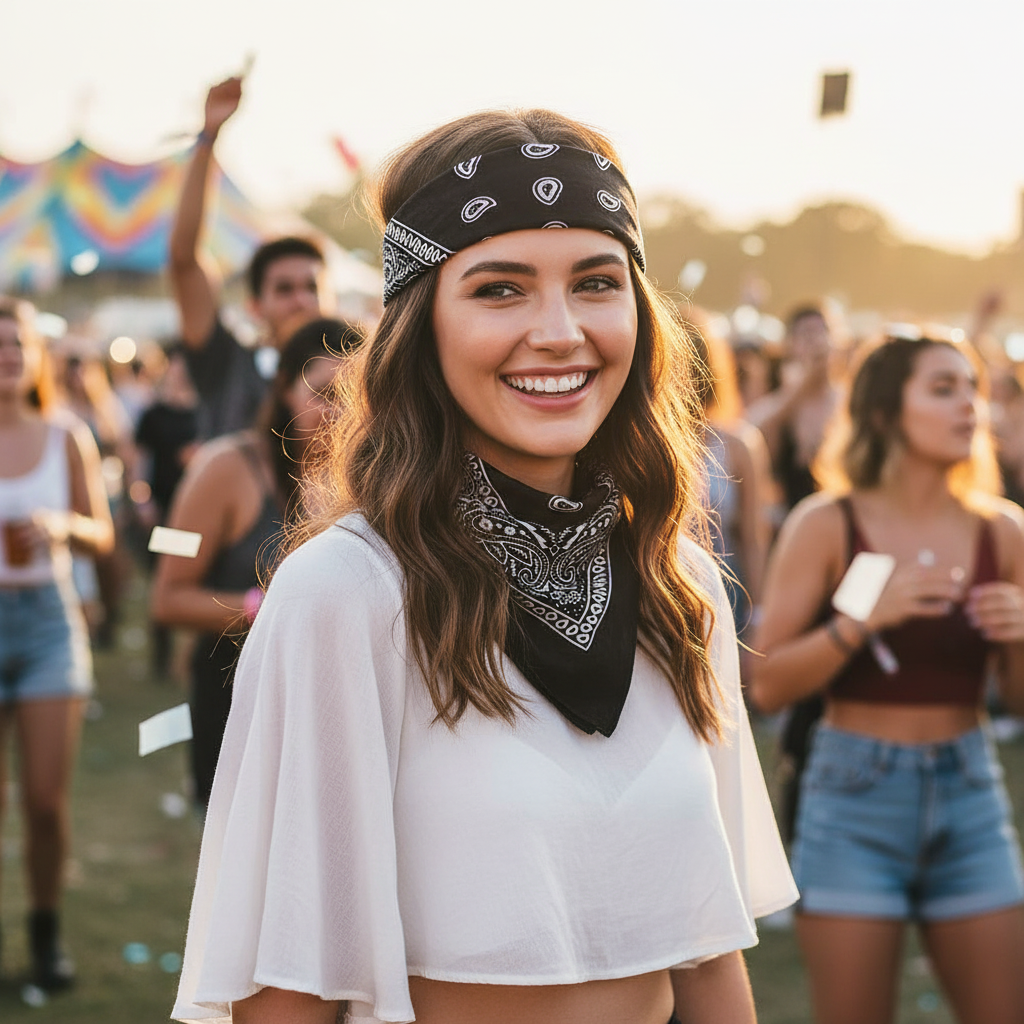 Wicked Costumes Black & White Cowboy Bandana - Paisley Design | Merthyr Tydfil | Why Not Shop Online