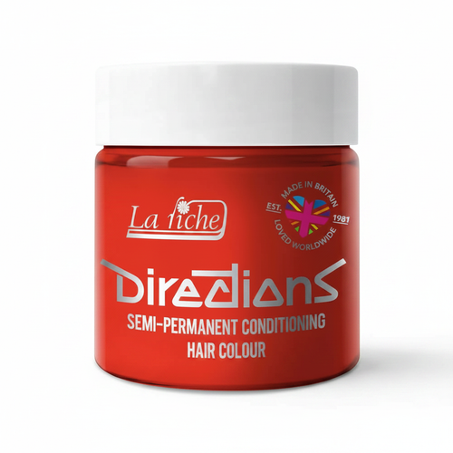 La Riche Directions Neon Red Semi-Permanent Hair Dye 88ml - White Background Hero Shot
