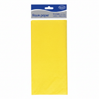 Yellow tissue paper pack of 10 on pure white background, studio hero shot