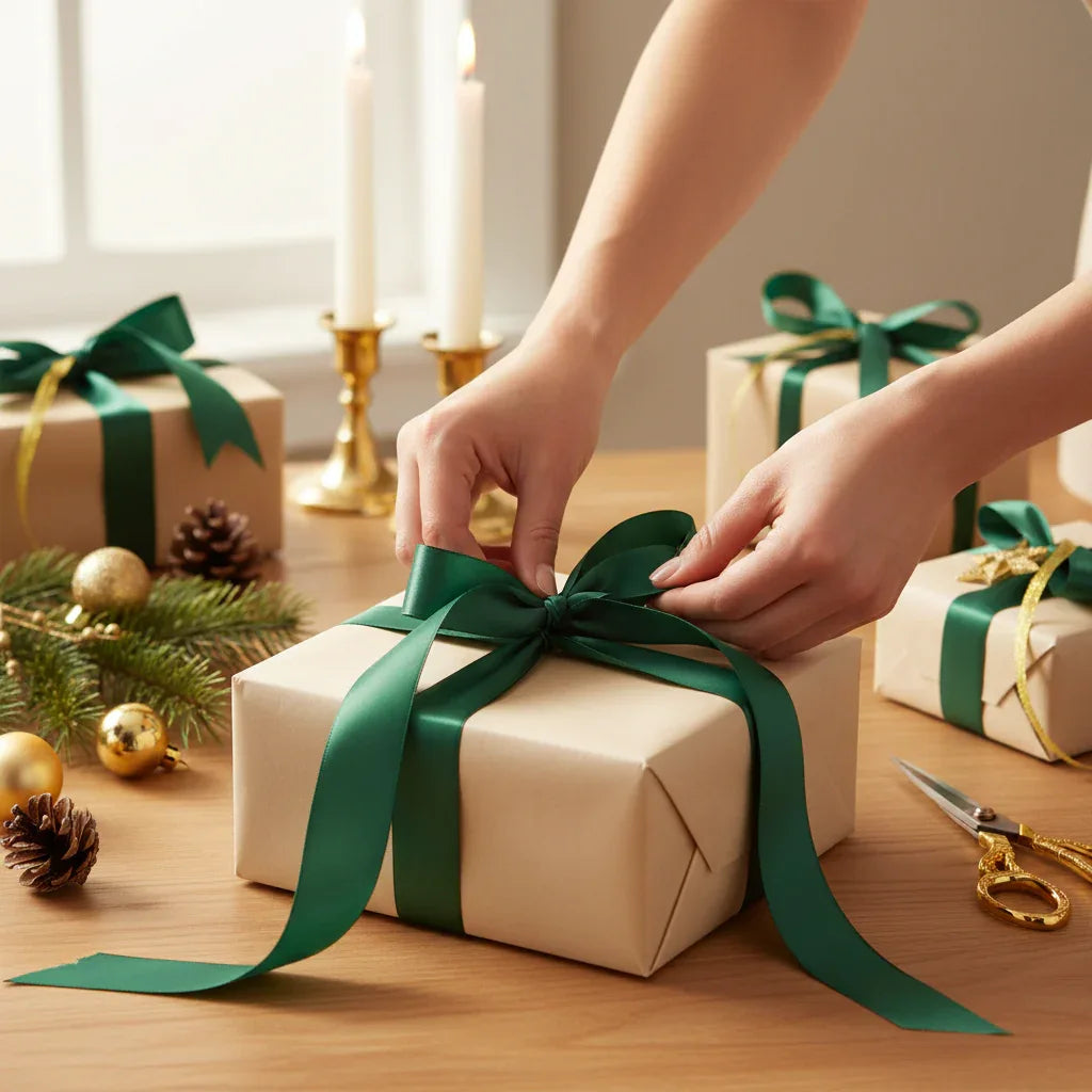 Eleganza Poly Ribbon 50mm x 91m (100yds) Emerald Green - Why Not Shop