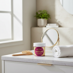 La Riche Directions Flamingo Pink hair dye 88ml styled on a bathroom vanity with natural window light