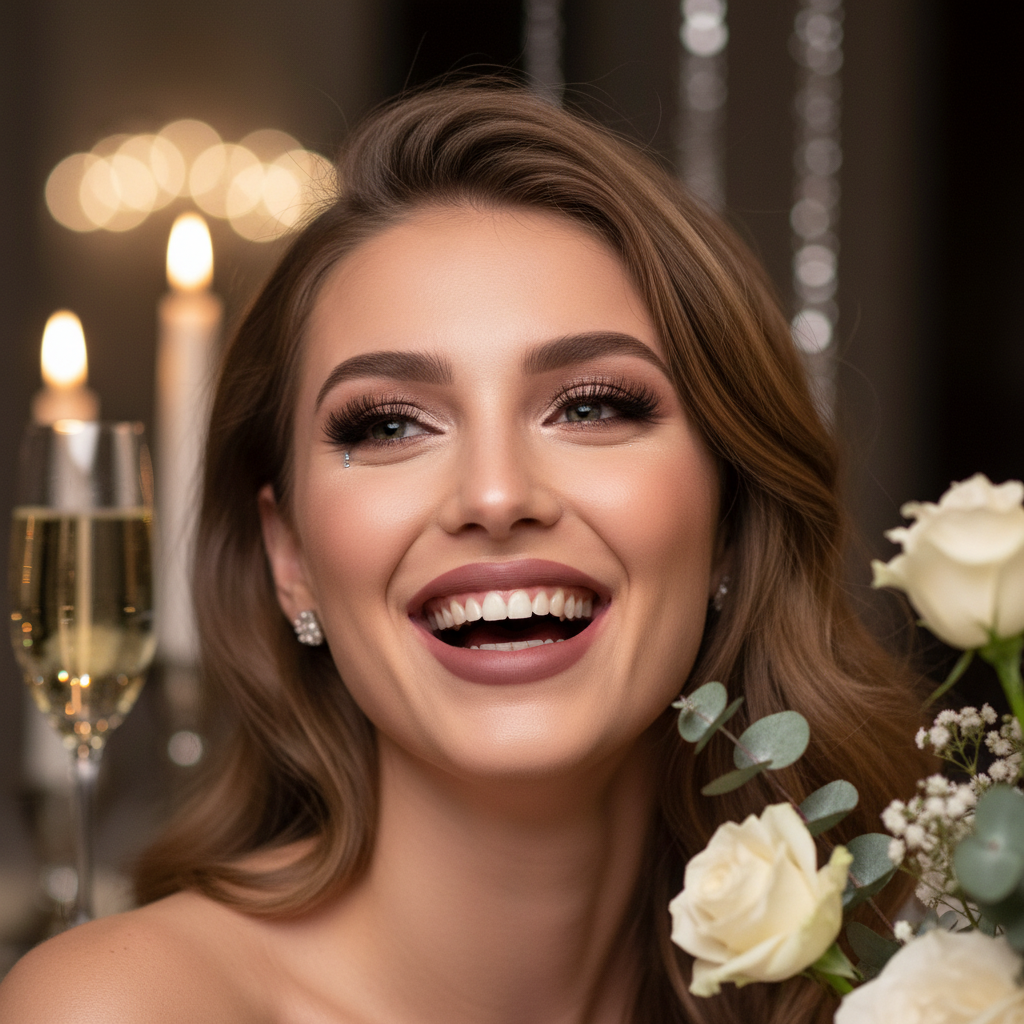 Stylish woman with dramatic lashes using Laval Love Lashes Mascara