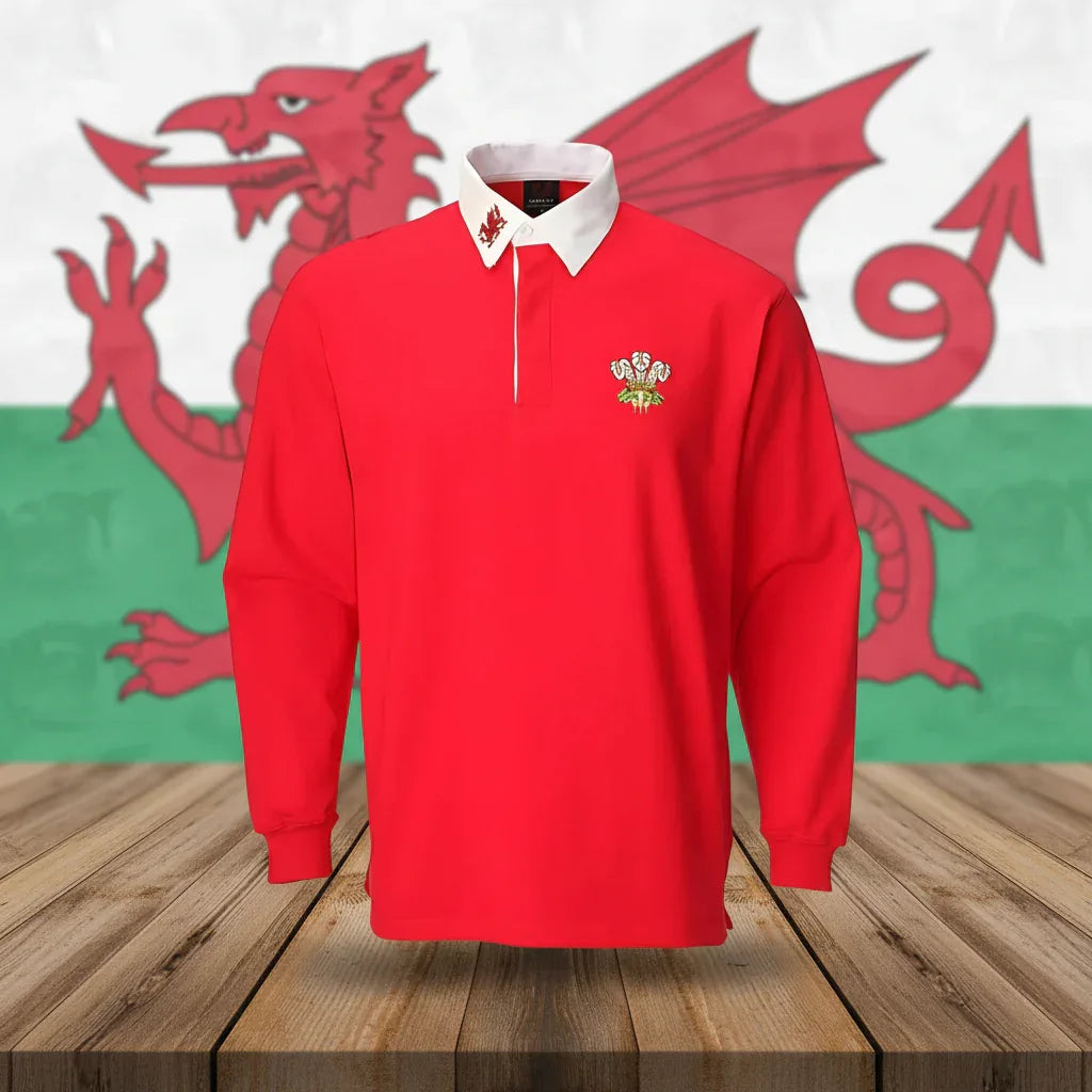 Kids' Traditional Long Sleeve Welsh Red Rugby Shirts Age 1-2 Years - Why Not Shop