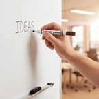 Hand writing on whiteboard with Tallon Dry Wipe Marker