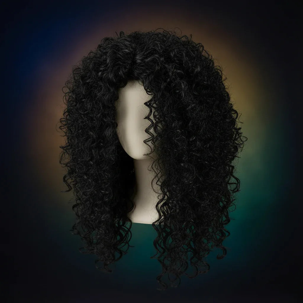 Wicked Costumes Women's Long Black Curly Wig - Cher Style - Why Not Shop
