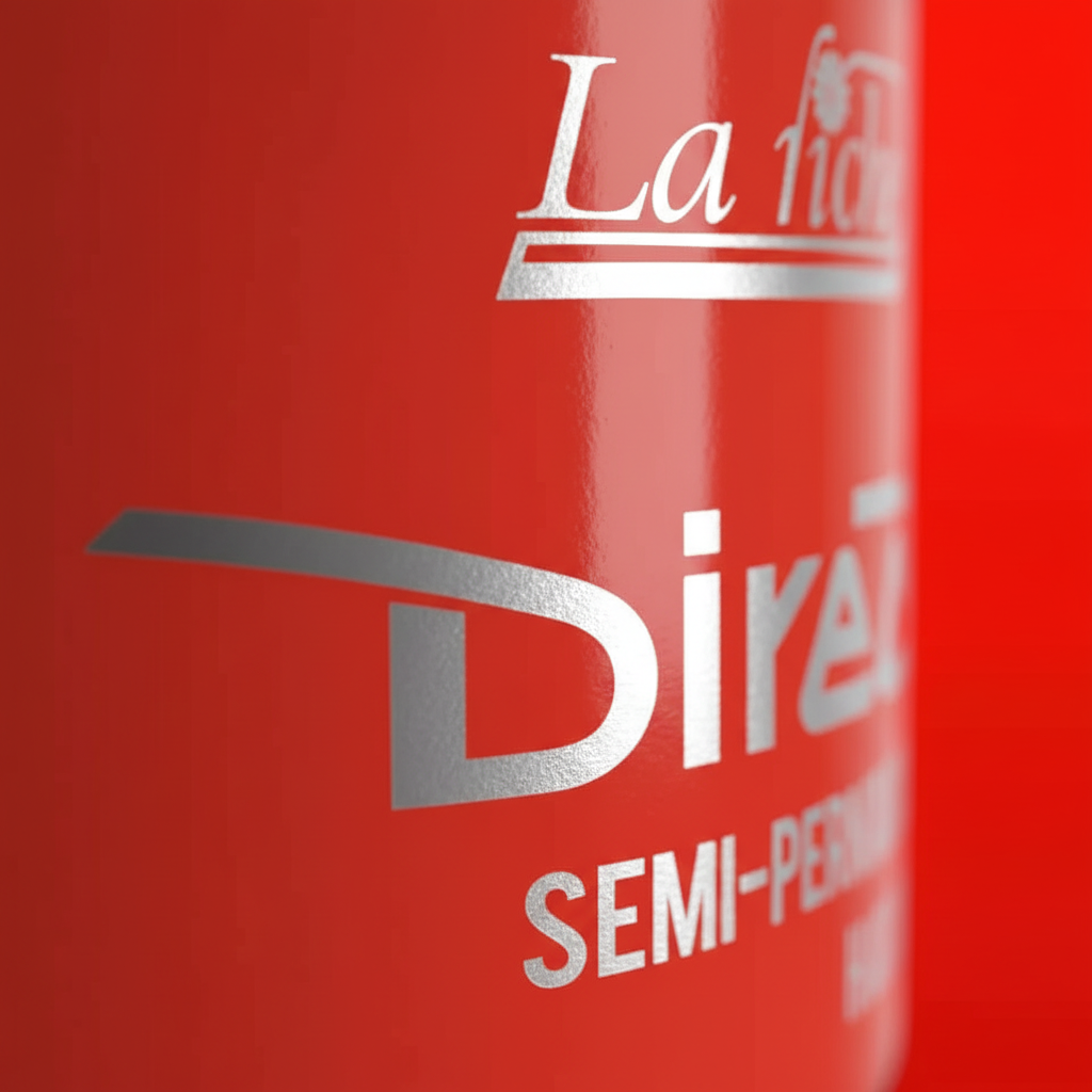 La Riche Directions Neon Red Hair Dye - Close-Up Jar Texture and Branding Detail