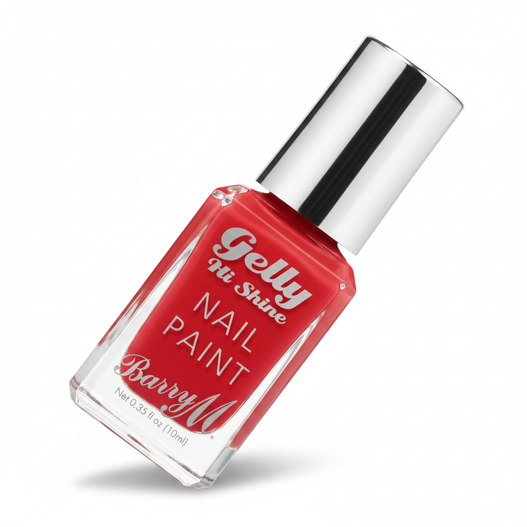 Barry M Gelly Hi Shine Nail Polish Passion Fruit 029 - angled bottle side view