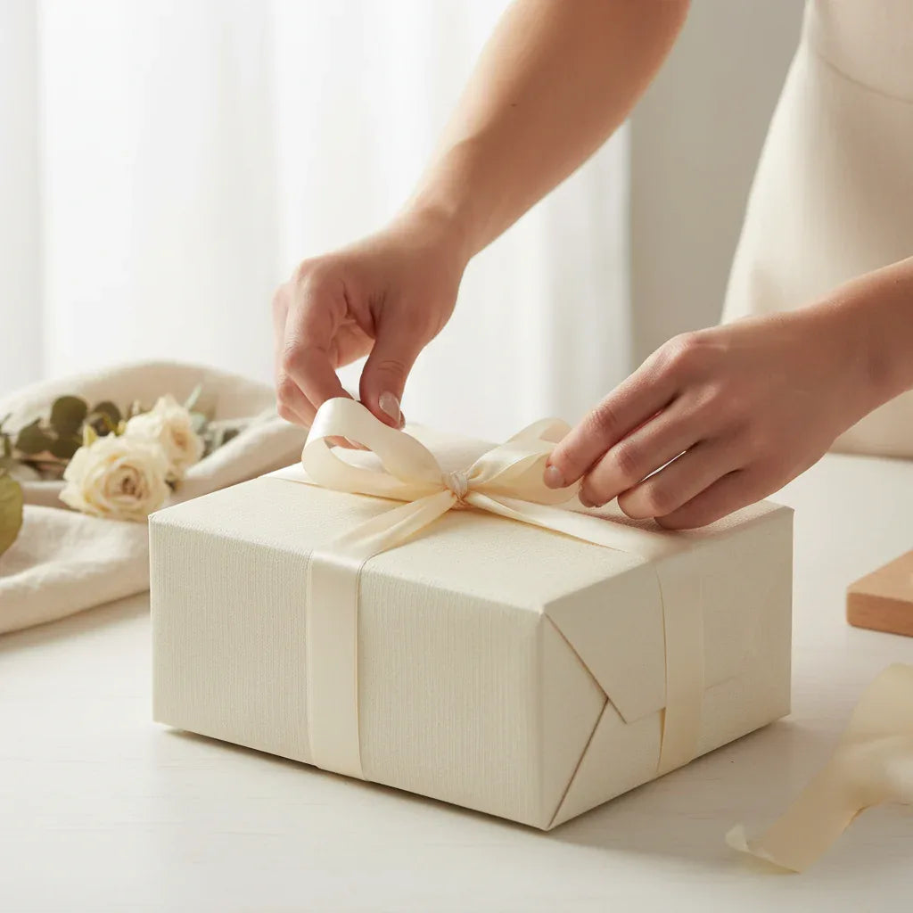 Eleganza Poly Ribbon 50mm x 91m (100yds) Ivory - Why Not Shop