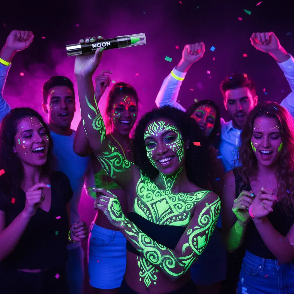Moon Glow Pastel Neon UV Body Crayons, Pastel Green - Why Not Shop
