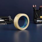 Ultratape clear adhesive packing tape 24mm x 40m product shot with premium dark background
