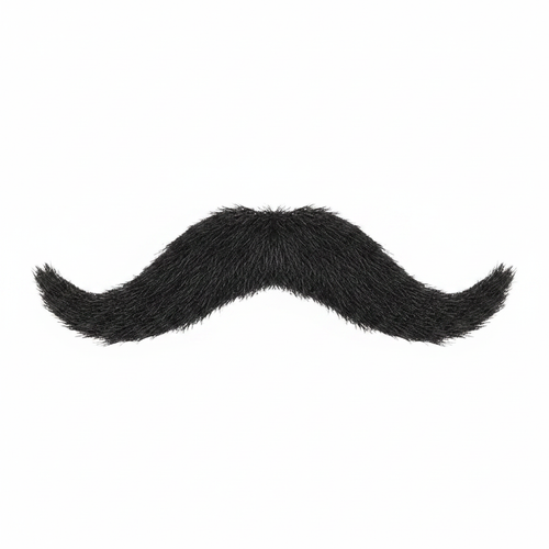 Black Mexican Bandit Moustache fancy dress accessory on white background - Why Not Shop