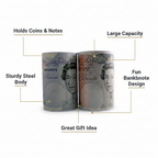 Large Money Coin And Notes Saving Tin
