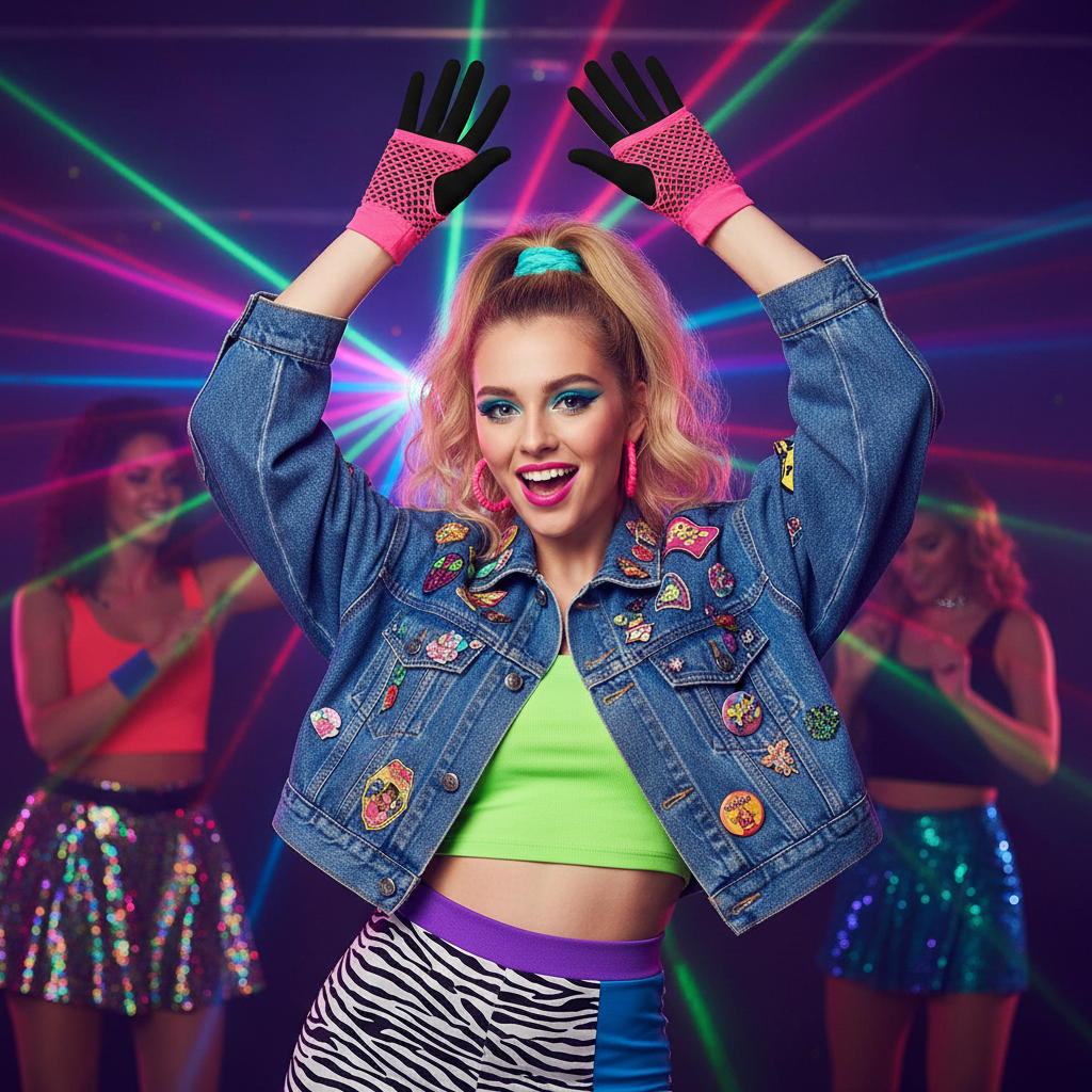 Wicked Costumes 1980's Neon Pink Net Gloves - Retro Party Style | Merthyr Tydfil | Why Not Shop Online