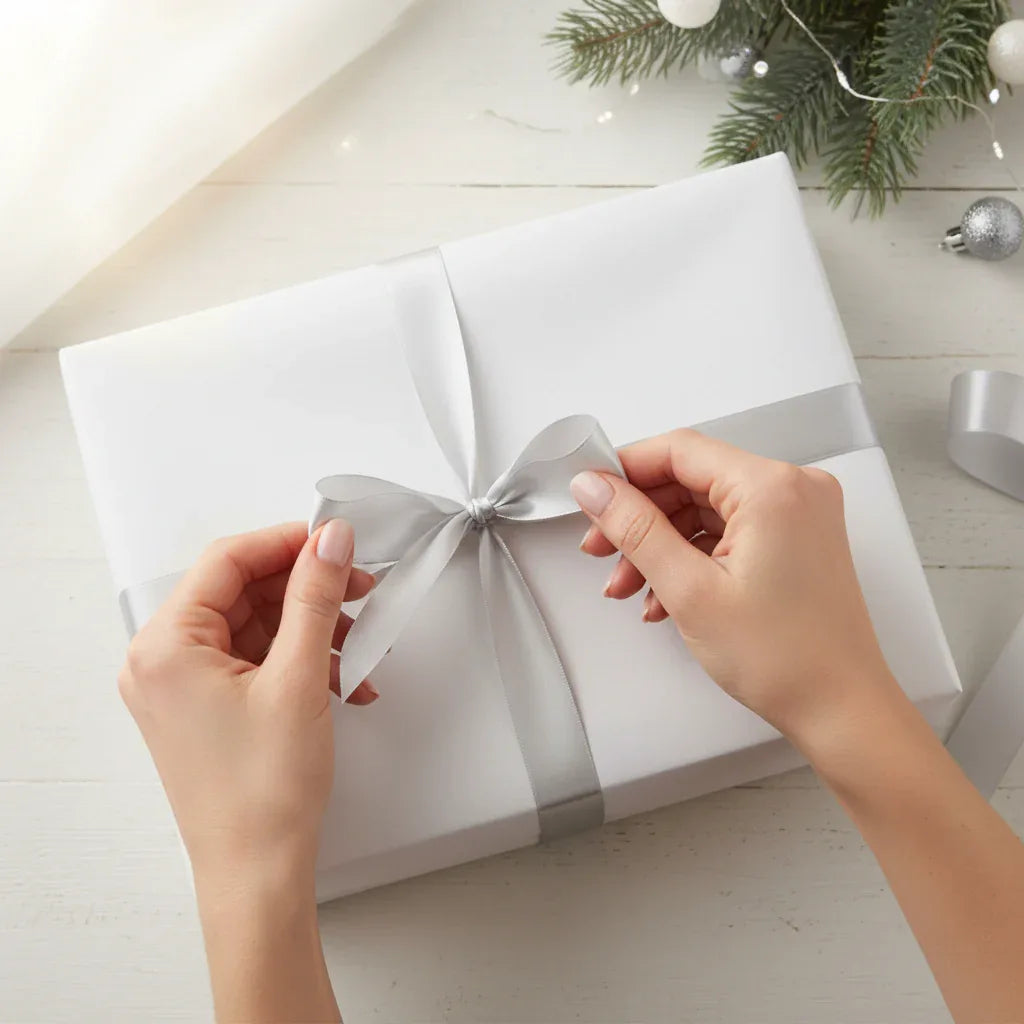 Eleganza Poly Ribbon 50mm x 91m (100yds) Silver - Why Not Shop