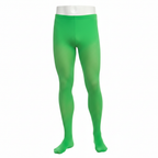 Men's bright green elf tights size Large on white background — Amazon and eBay compliant hero shot