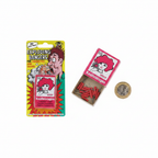 Exploding cigarette bangers yellow pack and pink Weco box flat lay on white background with pound coin