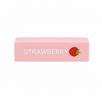 Squishy Strawberry Butter Sticks 14cm pink foam toy on crisp white background - professional product shot