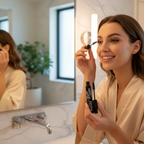 Woman applying Laval Love Lashes Black Mascara for voluminous lashes