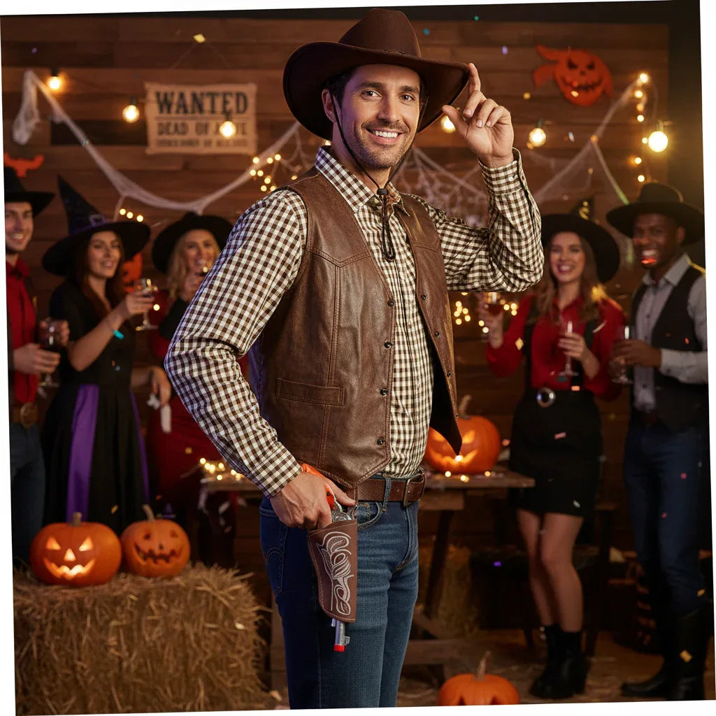 Wicked Costumes Adult Cowboy Gun & Holster Set - Premium Fancy Dress Accessory - Why Not Shop