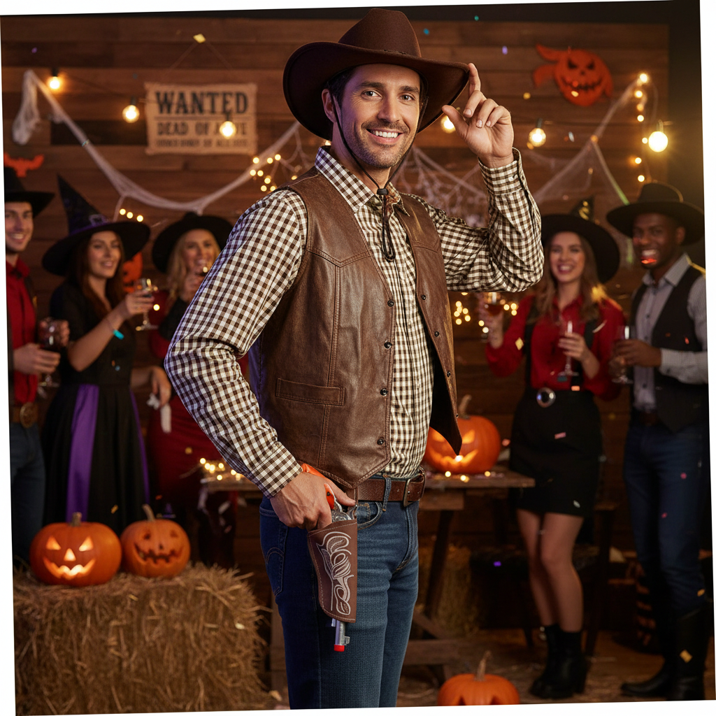 Wicked Costumes Adult Cowboy Gun & Holster Set - Premium Fancy Dress Accessory | Merthyr Tydfil | Why Not Shop Online