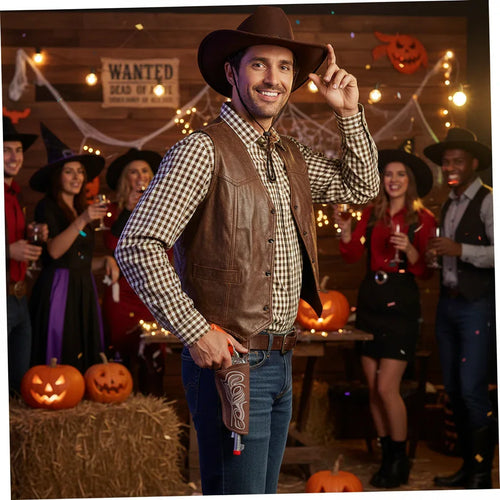 Wicked Costumes Adult Cowboy Gun & Holster Set - Premium Fancy Dress Accessory - Why Not Shop