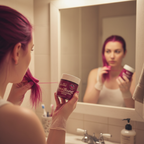 La Riche Directions Cerise Hair Dye - Person Applying Dye Candid Moment