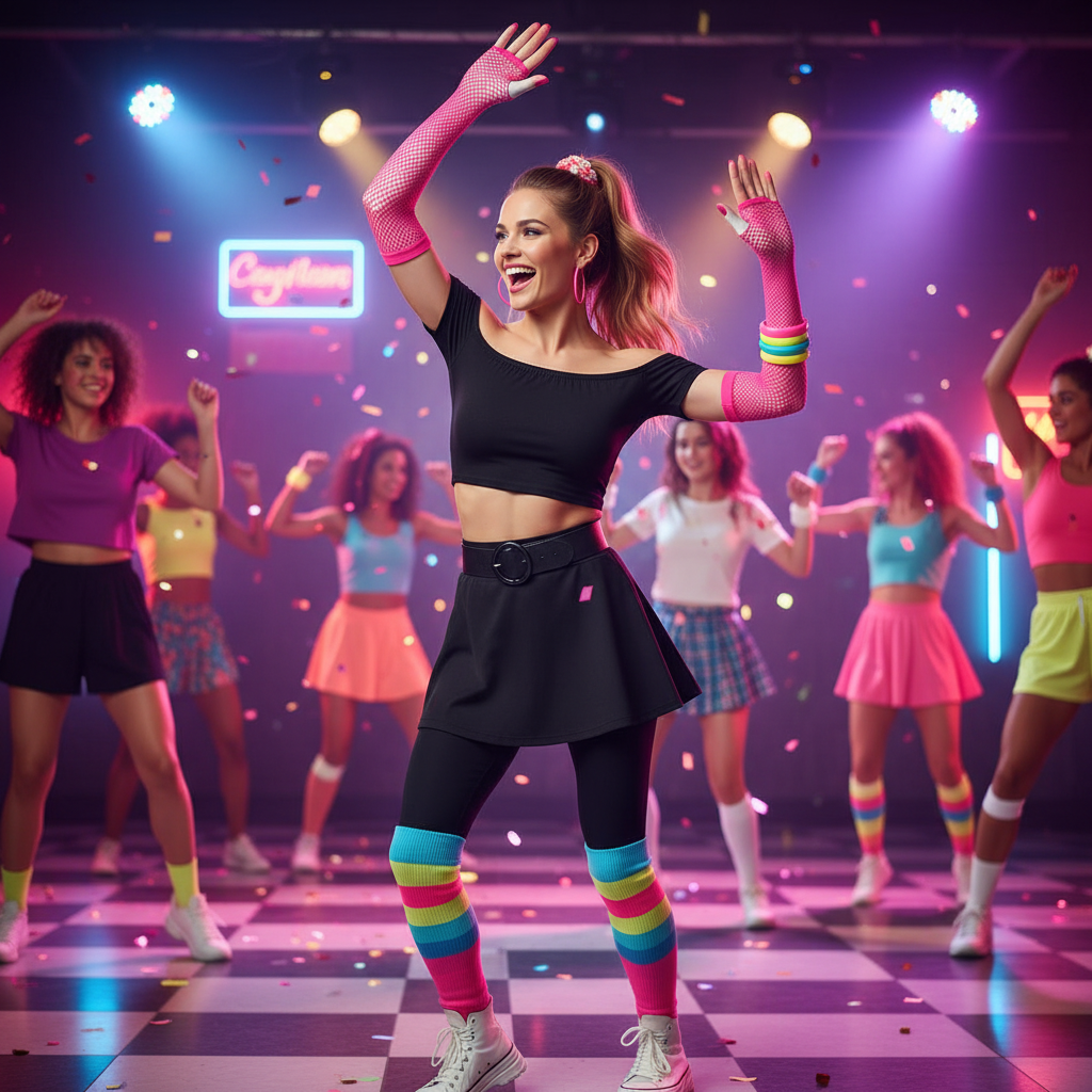 Womens Long 80's Net Gloves Neon Pink | Merthyr Tydfil | Why Not Shop Online