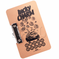 Tallon Lucky Charm Bingo Board with silver side clip on pure white background, studio hero shot