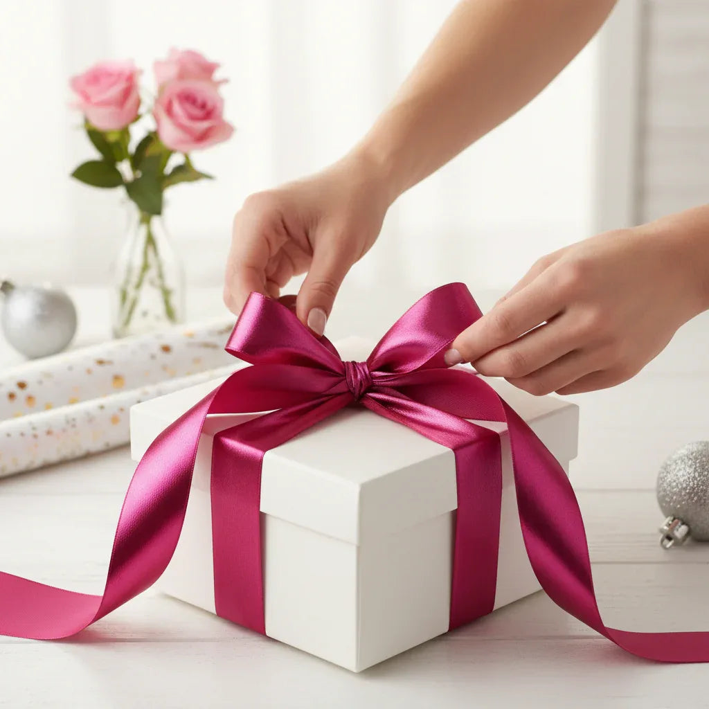 Eleganza Poly Ribbon 50mm x 91m (100yds) Deep Cerise - Why Not Shop