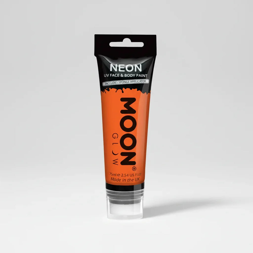Moon Glow Supersize Intense Neon UV Face Paint, Intense Orange 75ml - Why Not Shop