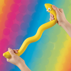 Squeeze & Stretch Stress Relief Banana toy being stretched
