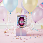 Magical Kingdom Enchanted Egg presented as a birthday gift in a box with balloons and confetti, perfect surprise toy for kids