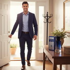 Well-groomed confident man ready for the day — outcome lifestyle shot for Real Time Wild Action EDT aftershave