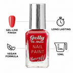Barry M Gelly Hi Shine Nail Polish Passion Fruit 029 - key features infographic