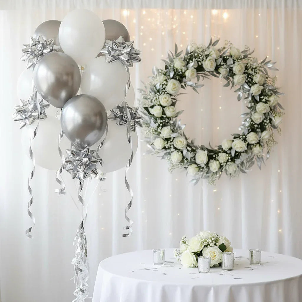 Eleganza Poly Ribbon 50mm x 91m (100yds) Silver - Why Not Shop