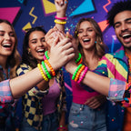 Wicked Costumes 80s Neon Bead Bracelets - 4 Pack Retro Party Favors - Why Not Shop