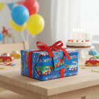 Folded Wrap & Tags Happy Birthday Vehicles - Why Not Shop