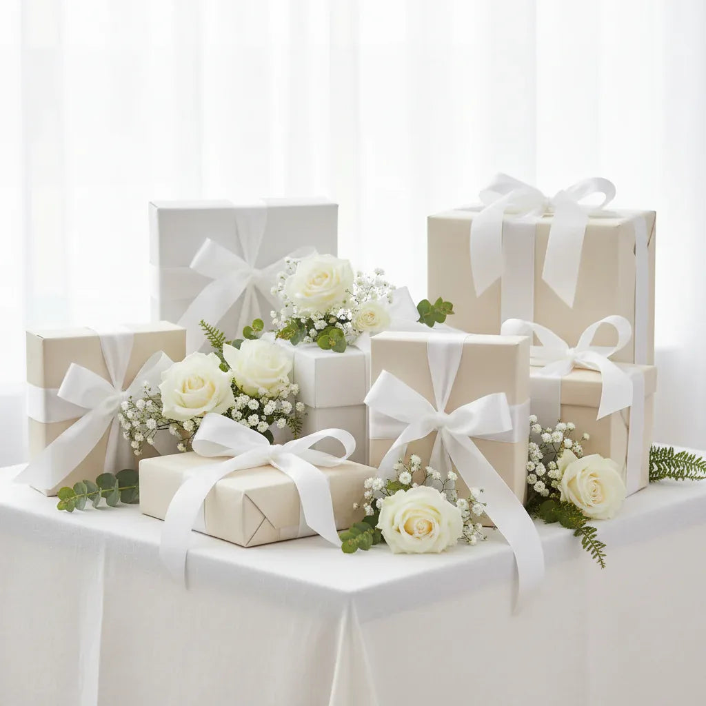 Eleganza Poly Ribbon 50mm x 91m (100yds) White - Why Not Shop
