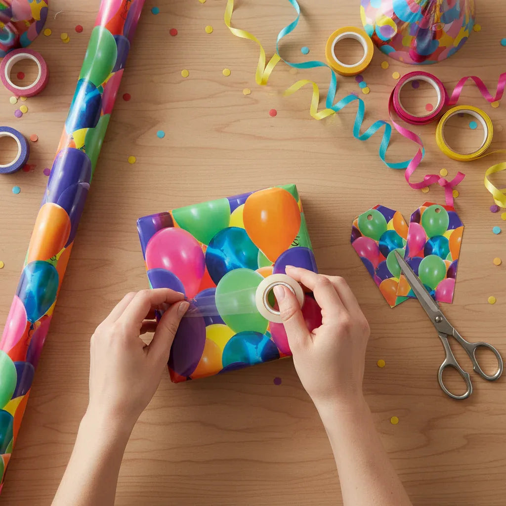 Folded Wrap & Tags Balloons - Why Not Shop