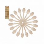 Eco Birchwood Wooden Spoons 24 pack displayed on a clean white background