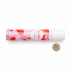 Insette Heart Body Fragrance 75ml aerosol spray can beside a UK £1 coin on white background to show product size