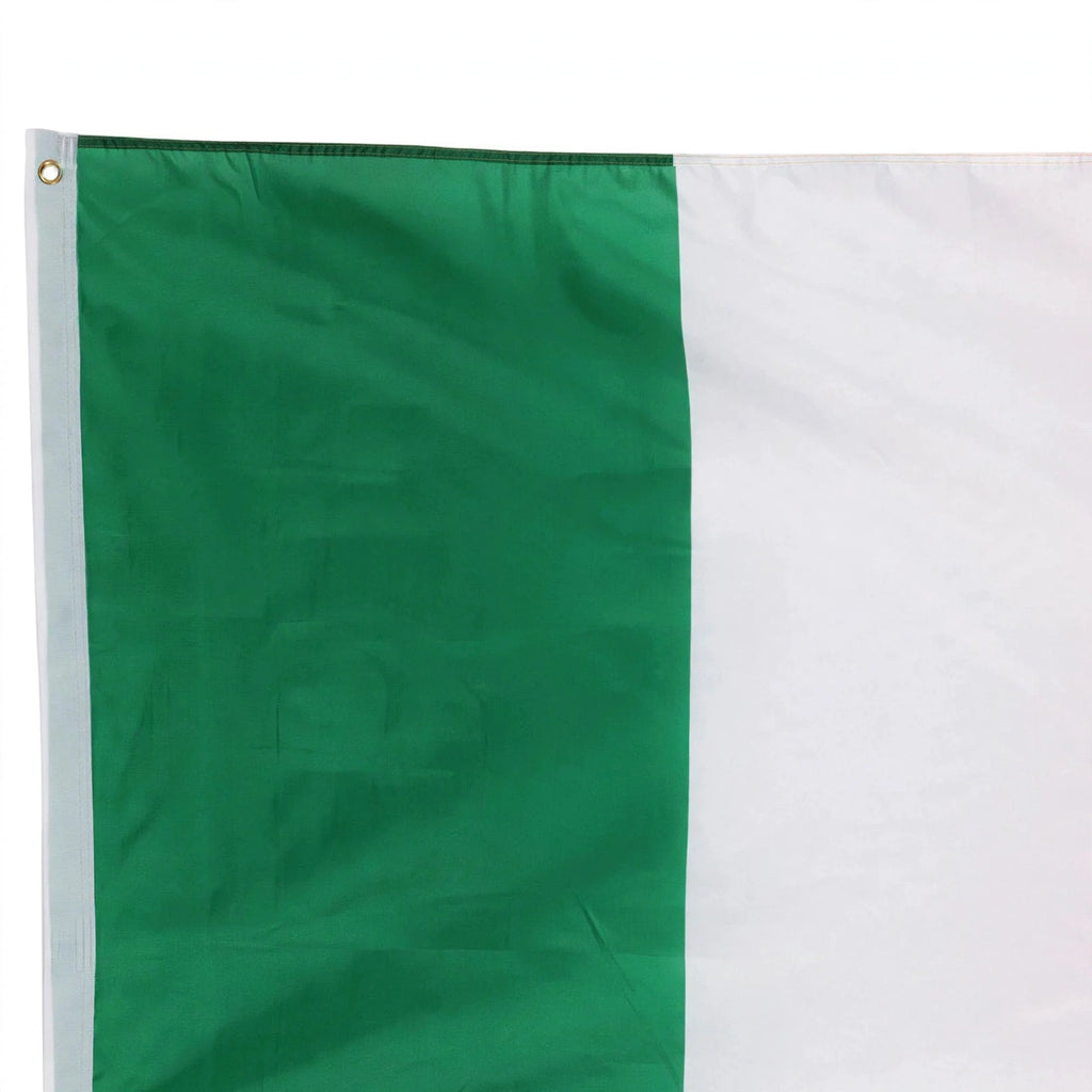 Close-up of Ireland Flag showing green white and orange colours