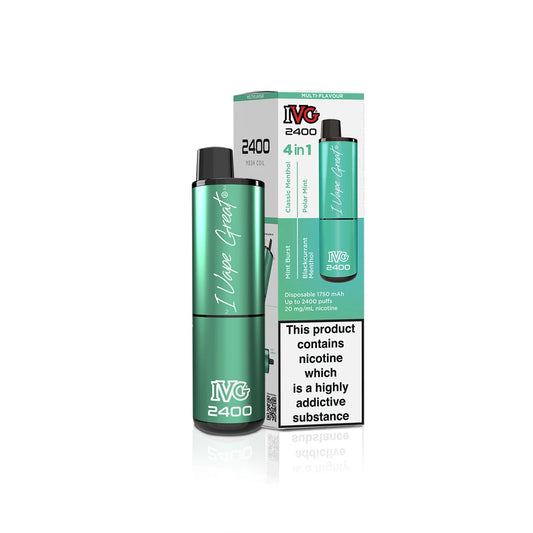IVG 2400 Puff Disposable Vape - 4 in 1 Menthol Edition