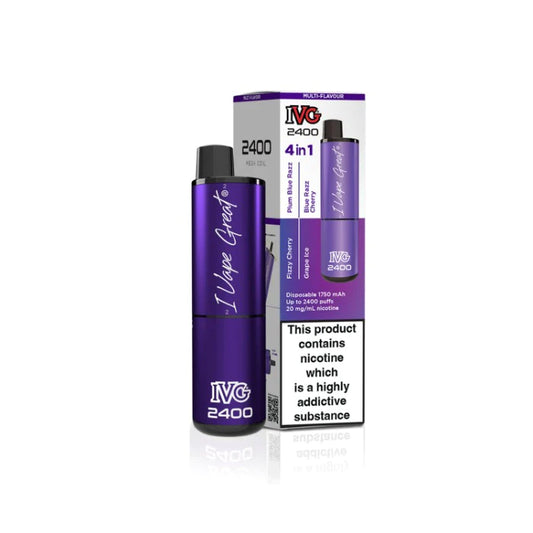 IVG 2400 Puff Disposable Vape - 4 in 1 Purple Edition