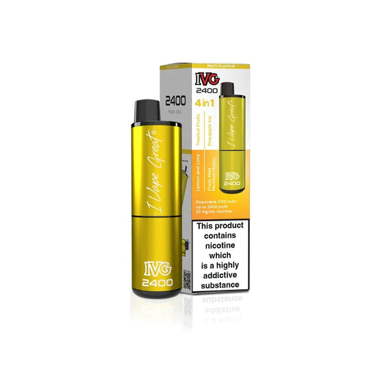 IVG 2400 Puff Disposable Vape - 4 in 1 Yellow Edition
